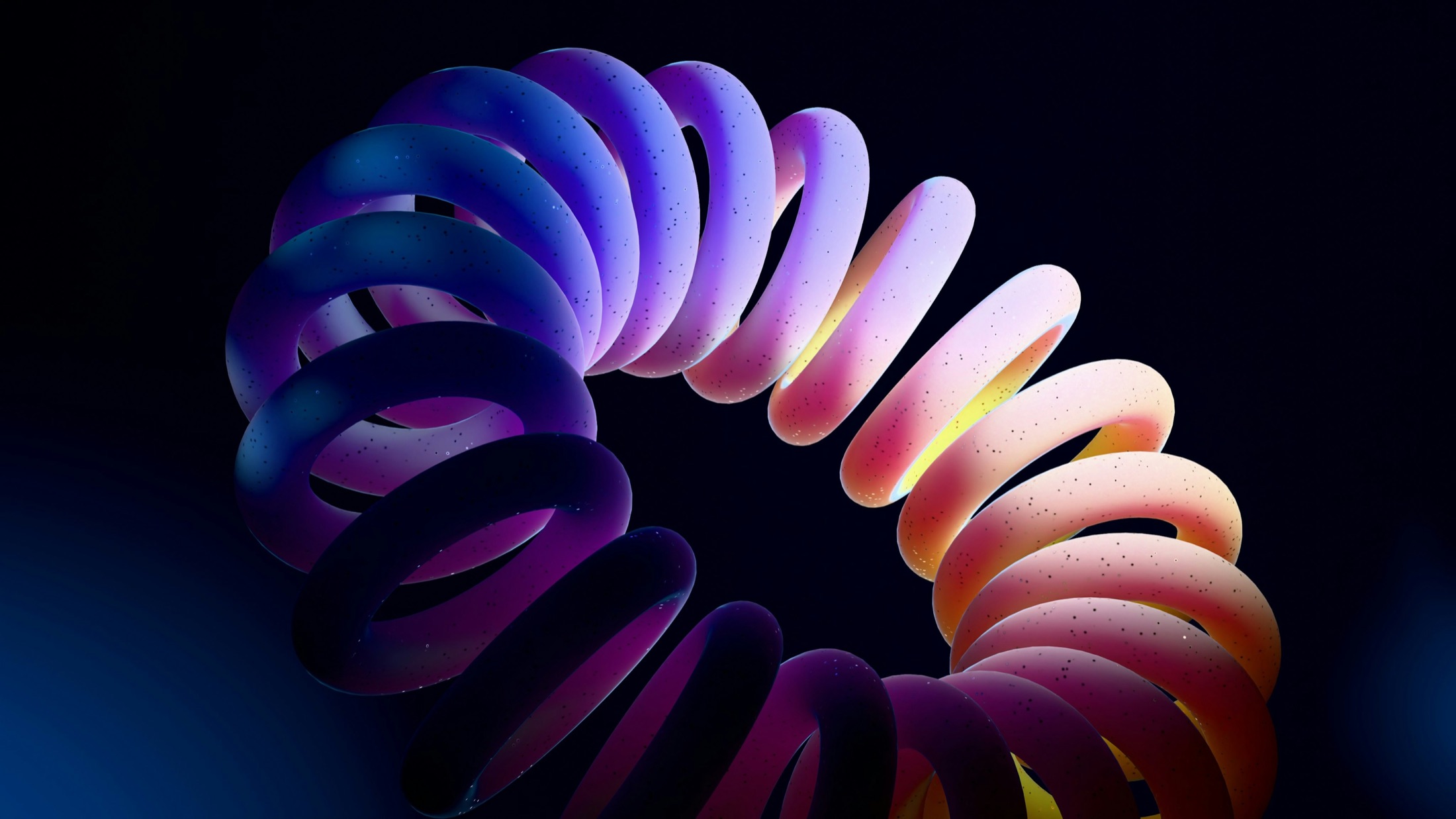 Abstract coiled torus render