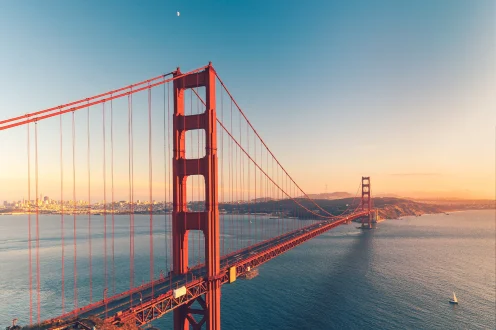 Golden Gate Bridge at sunset
